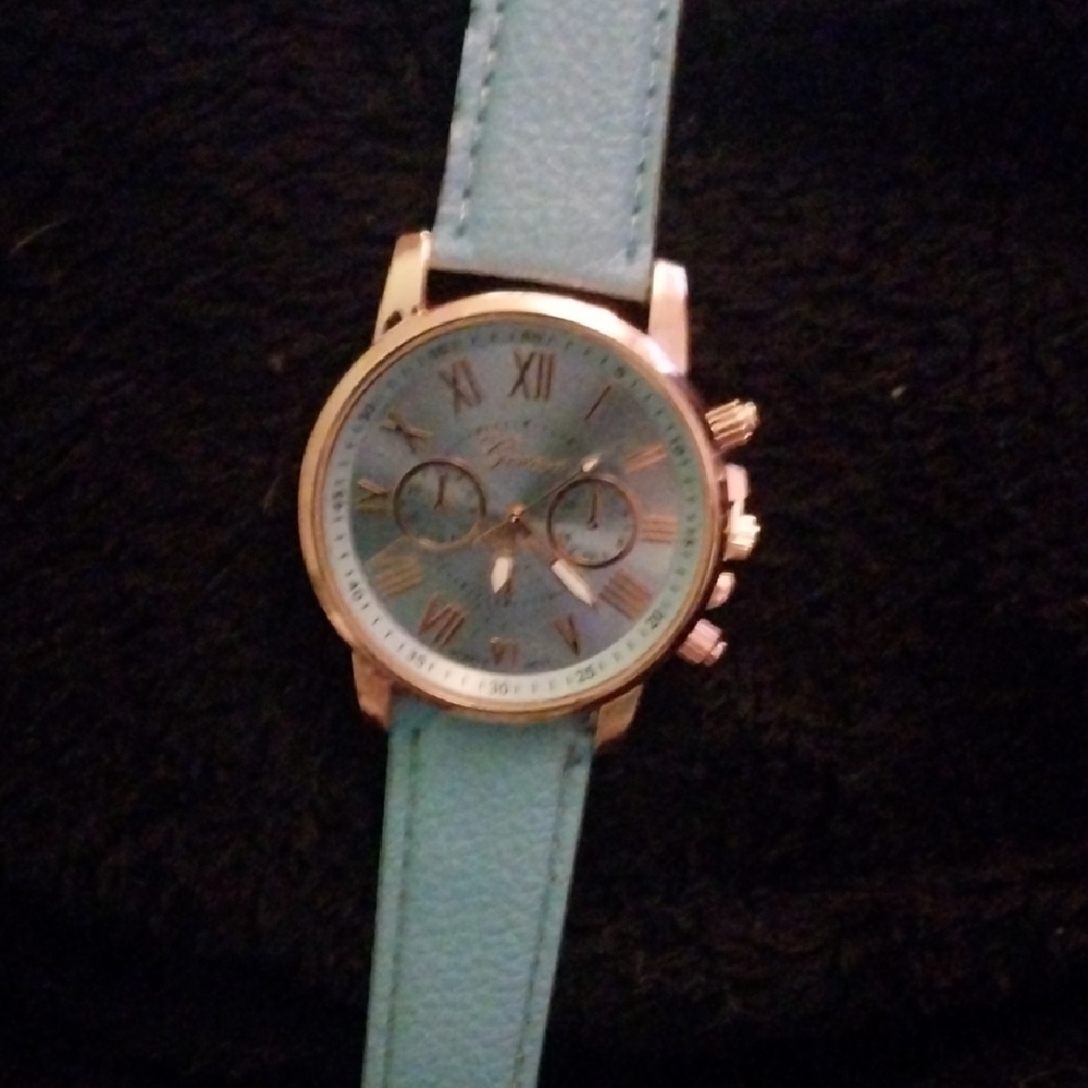 Stylish Blue and Gold Watch